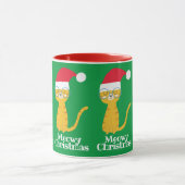 Mug Chat de Noël drôle (Centre)