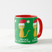 Mug Chat de Noël drôle (Devant droit)