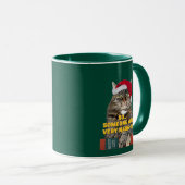Mug Chat de Noël drôle en colère (Devant droit)