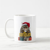 Mug Chat de Noël drôle en colère (Gauche)