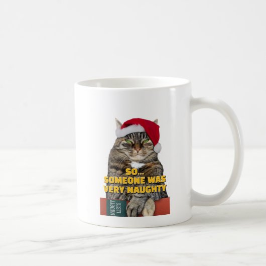 Mug Chat de Noël drôle en colère (Droite)