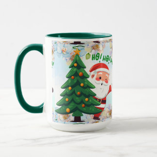 Mug Chat de Noël festif avec un chapeau de Père Noël