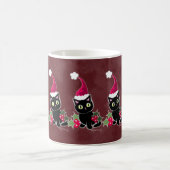 Mug Chat de Noël gothique rouge (Centre)