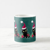 Mug Chat de Noël gothique vert (Centre)