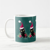 Mug Chat de Noël gothique vert (Gauche)