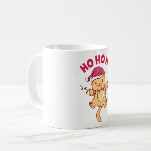 Mug Chat de Noël Ho Ho (Devant gauche)