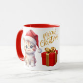 Mug Chat de Noël - Joyeux Noël (Devant gauche)