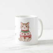 Mug Chat de Noël Miaou (Devant droit)