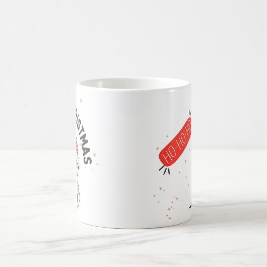 Mug chat de Noël mignon (Centre)