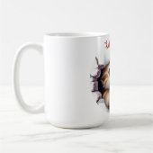 Mug Chat de Noël mignon à travers le mur illustré (Gauche)