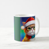 Mug Chat de Noël mignon Santa Claus-68265 (Devant droit)