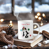 Mug Chat de Noël noir blanc Tuxedo