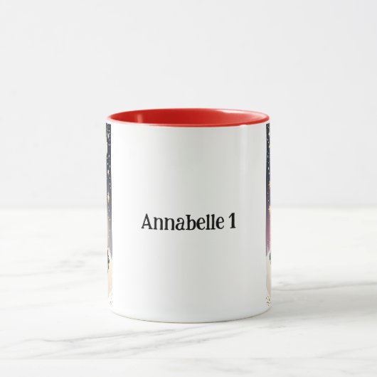Mug Chat de Noël noir en Jupe rouge et verte (Centre)