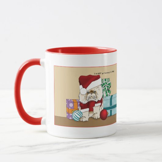 Mug Chat de Noël Perse (Gauche)