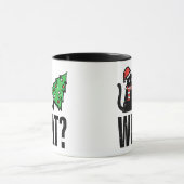 Mug Chat de Noël renversant l'arbre de Noël Drôle (Centre)
