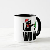 Mug Chat de Noël renversant l'arbre de Noël Drôle (Devant droit)