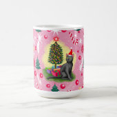 Mug Chat de Noël rose (Centre)