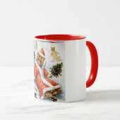 Mug Chat de Noël Santa, Louis Wain (Devant droit)