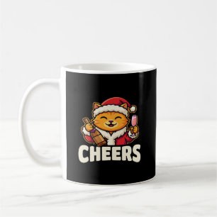 Mug Chat de Noël se réjouit de la boisson des Fêtes