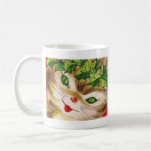 Mug chat de Noël vintage (Gauche)