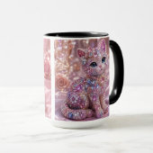 Mug Chat de nuit en velours Esthétique Imprimé (Devant droit)