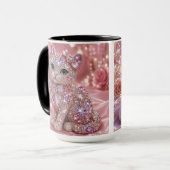 Mug Chat de nuit en velours Esthétique Imprimé (Devant gauche)