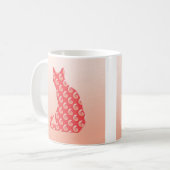 Mug Chat de Paisley - nuances de l'orange de corail (Devant gauche)