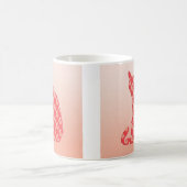 Mug Chat de Paisley - nuances de l'orange de corail (Centre)