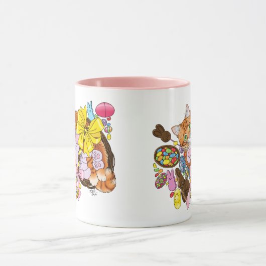 Mug Chat de Pâques Orange (Centre)