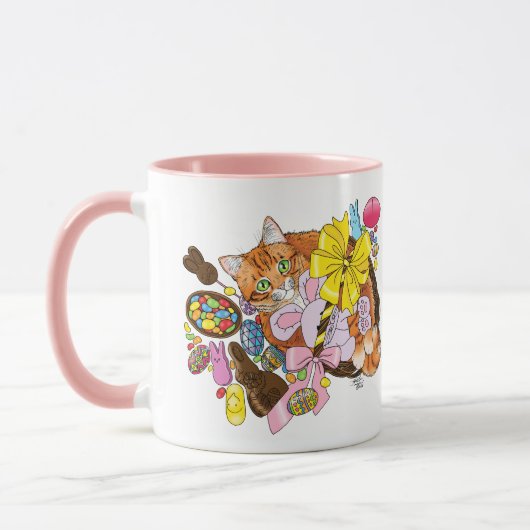Mug Chat de Pâques Orange (Gauche)