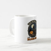Mug Chat de pêche Halloween Design de citrouille vinta (Devant gauche)