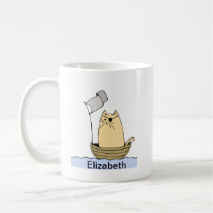 Mug Chat de pirate mignon personnalisé