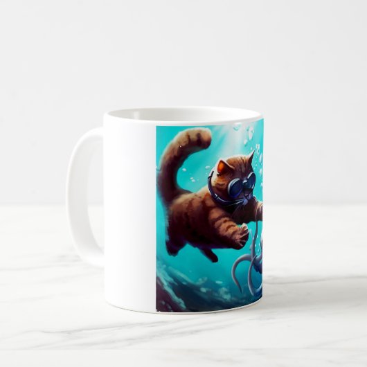 Mug Chat de plongée (Devant gauche)