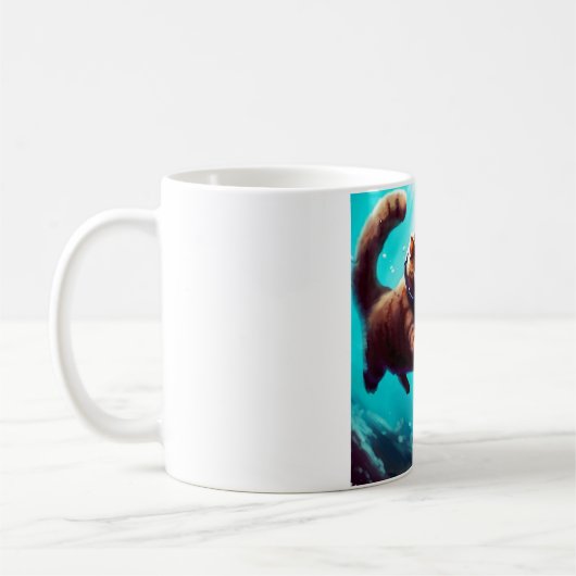 Mug Chat de plongée (Gauche)