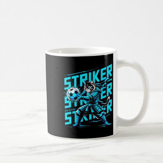 Mug Chat de samouraï unique pour les fans de football (Droite)