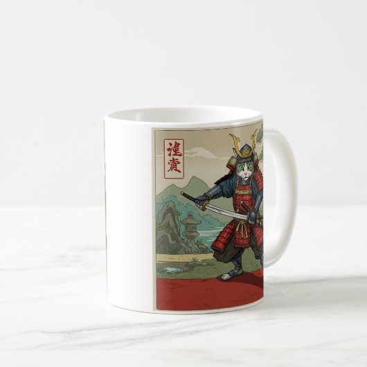 Mug Chat de Samurai (Devant droit)