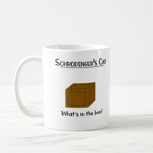 Mug Chat de Schrodinger : Qu'y a-t-il dans la boîte ?C (Gauche)