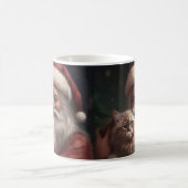 Mug Chat de Sibérie avec Noël Festif du Père Noël (Centre)