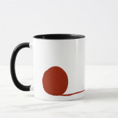 Mug Chat de smoking et boule noirs et blancs de fil (Gauche)