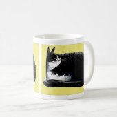 Mug Chat de smoking - jaune (Devant droit)