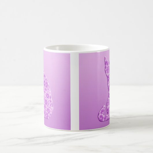 Mug Chat de soleils - lavande, pourpre (Centre)