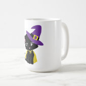 Mug Chat de sorcière conception magique (Devant droit)
