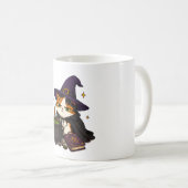 Mug Chat de sorcière grincheux Halloween (Devant droit)