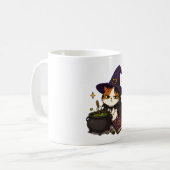Mug Chat de sorcière grincheux Halloween (Devant gauche)