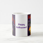 Mug Chat de sorcière noire Citrouille d'Halloween (Centre)