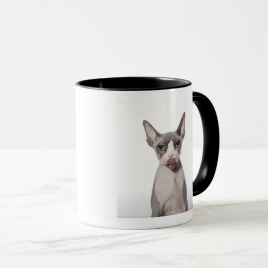 Mug Chat de Sphynx avec la langue (Devant droit)