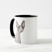 Mug Chat de Sphynx avec l'expression étonnée (Devant gauche)