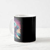 Mug Chat de surf rétro synthwave vaporwave des années (Devant gauche)