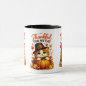 Mug Chat de Thanksgiving reconnaissant fur mon chat (Centre)