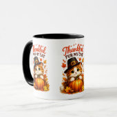 Mug Chat de Thanksgiving reconnaissant fur mon chat (Devant gauche)
